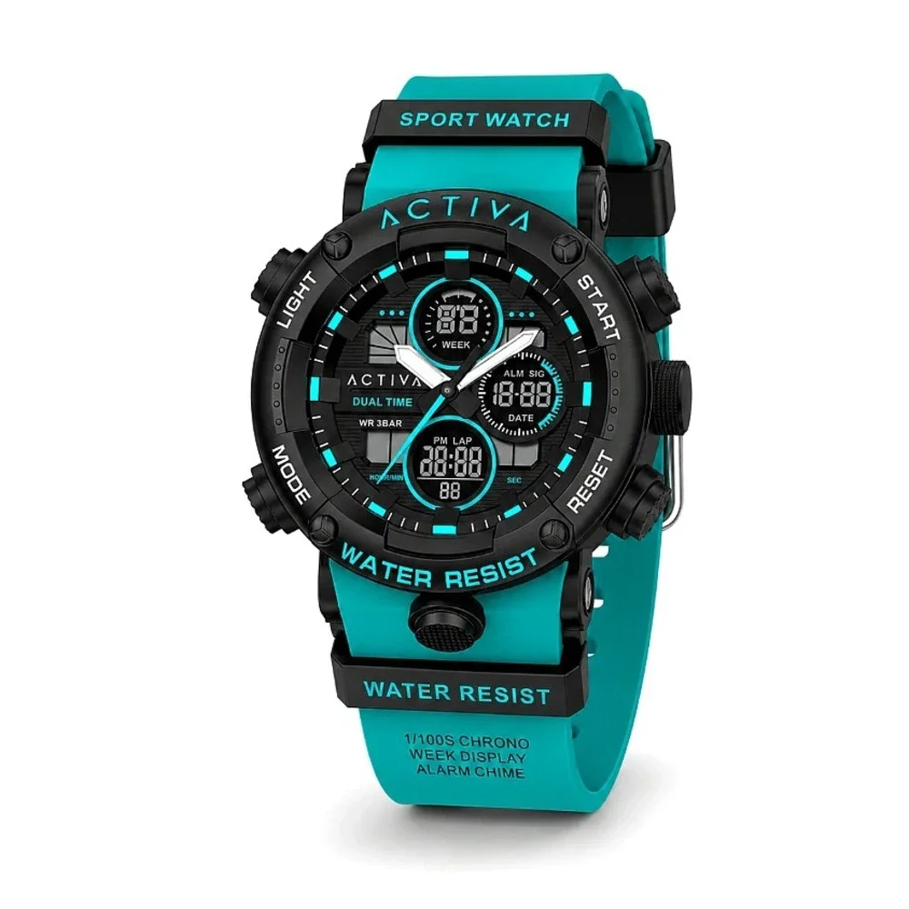 Activa X Invicta ACW8038-003 Digital Watch 52mm Teal New